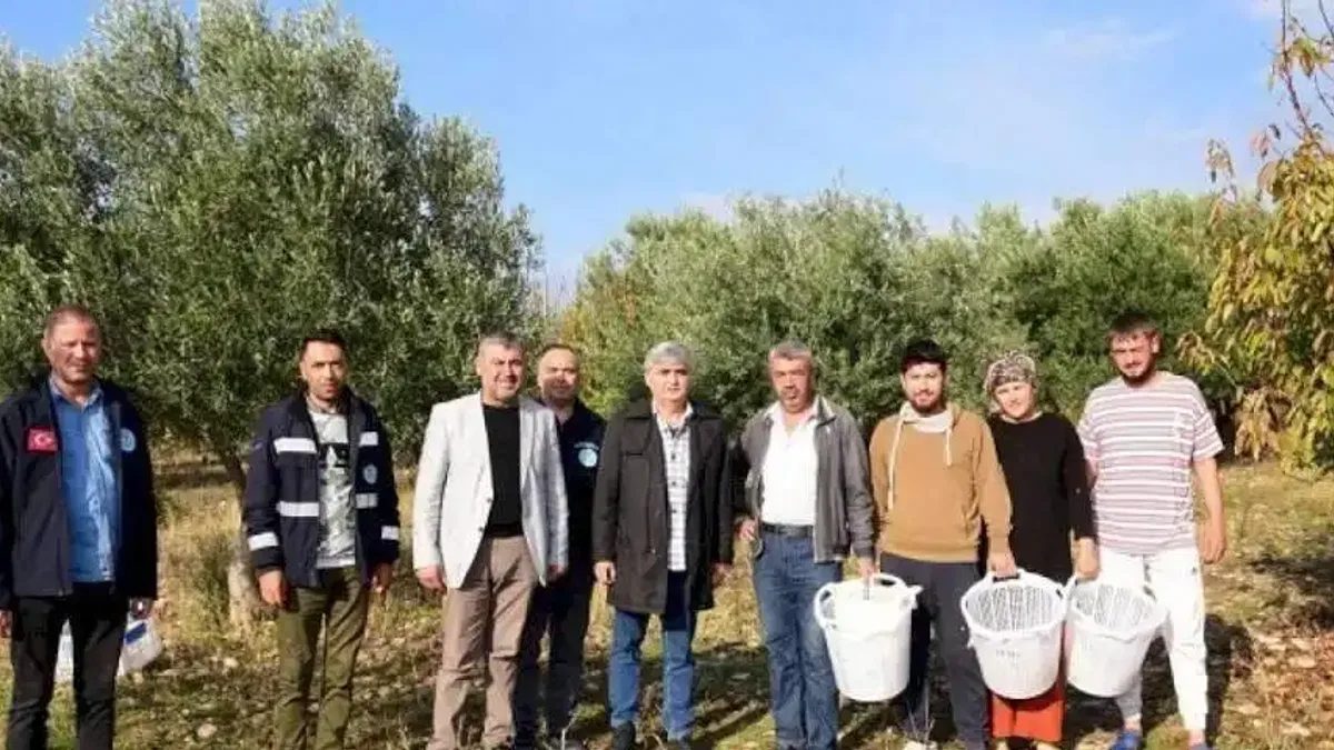 Manisa Turgutlu’da zeytin emekçilerine malzeme