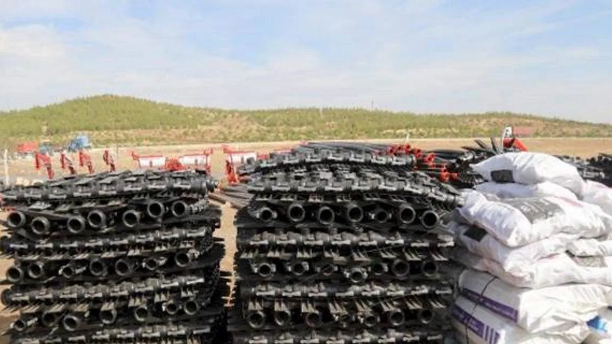 Gaziantep'te depremzede çiftçilere sulama sistemi desteği