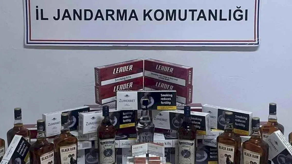 Artvin'de gümrük kaçağı sigara ve içki ele geçirildi