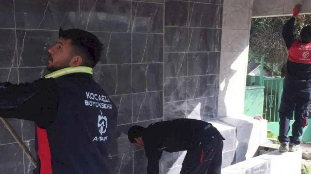 Kocaeli'de Biberoğlu Mahallesi’ndeki çeşme onarıldı