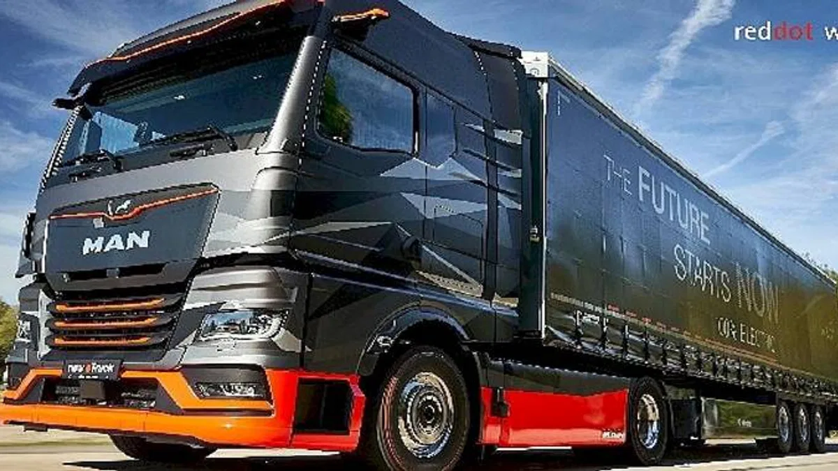 MAN eTruck, heyecan verici görünümü ile '2023 Red Dot Tasarım Ödülü'nü kazandı
