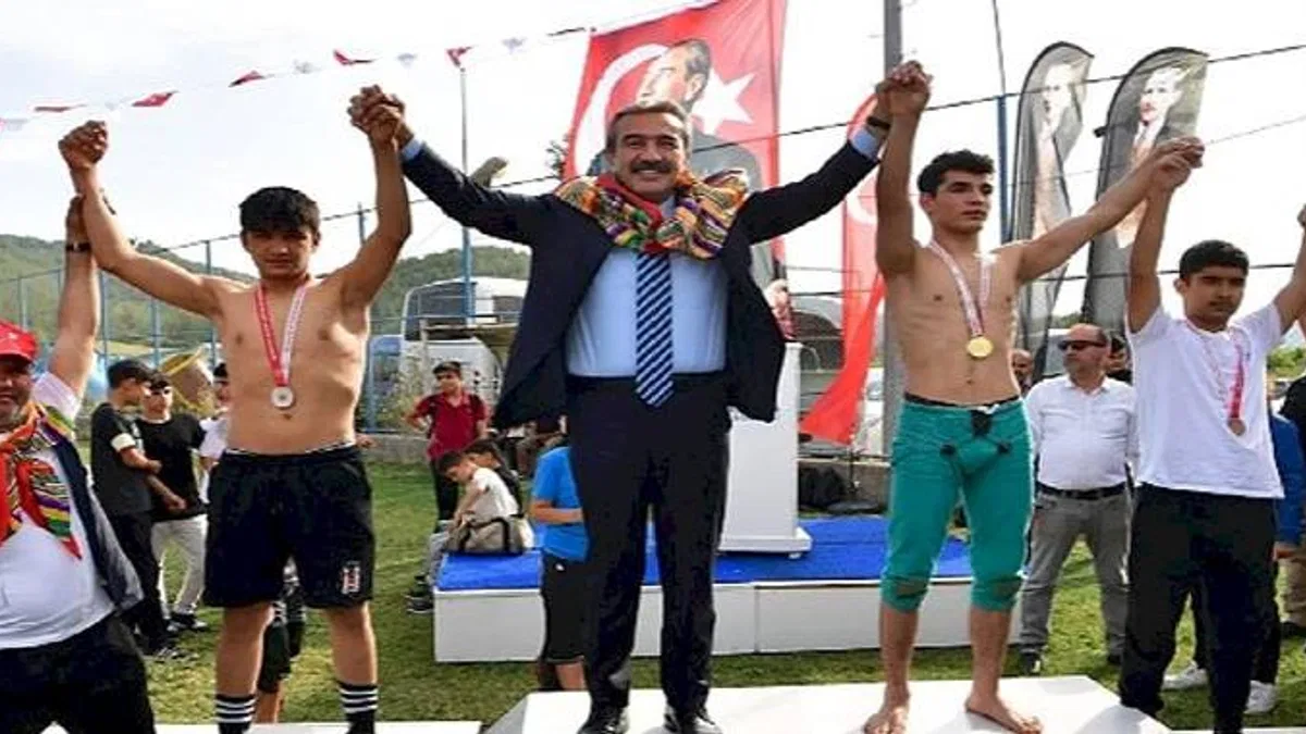Salbaş'ta başpehlivan Mehmet Çelebi