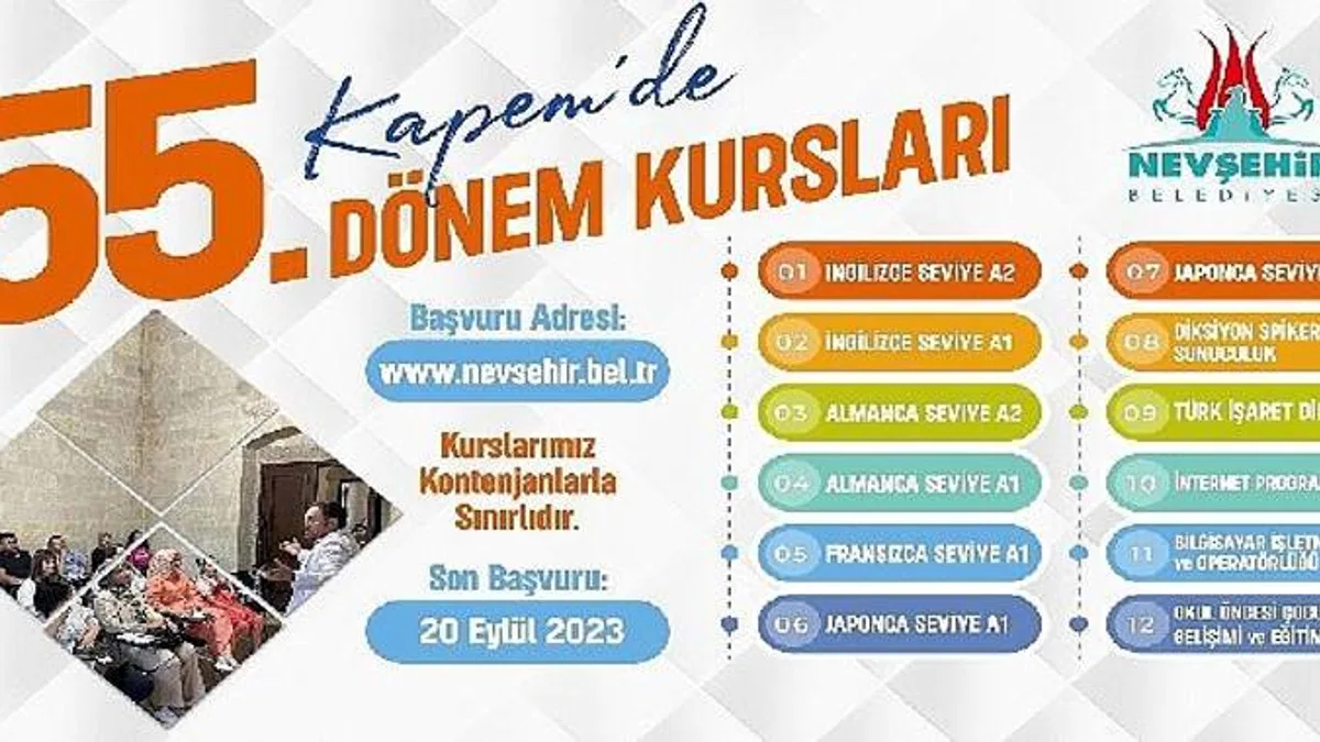 KAPEM'de 55. Dönem Kursları için kayıtlar başladı