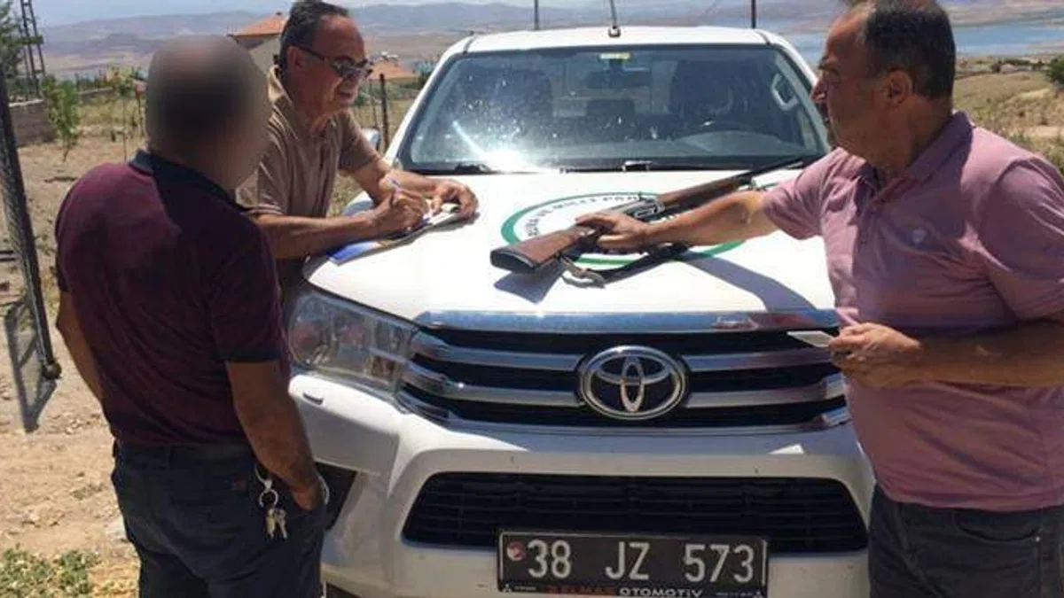 Kayseri'de yasa dışı avlanan 3 kişi yakalandı