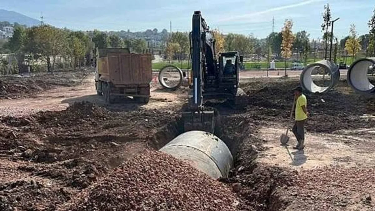 Seymen Millet Bahçesi'nde otopark çalışması başladı