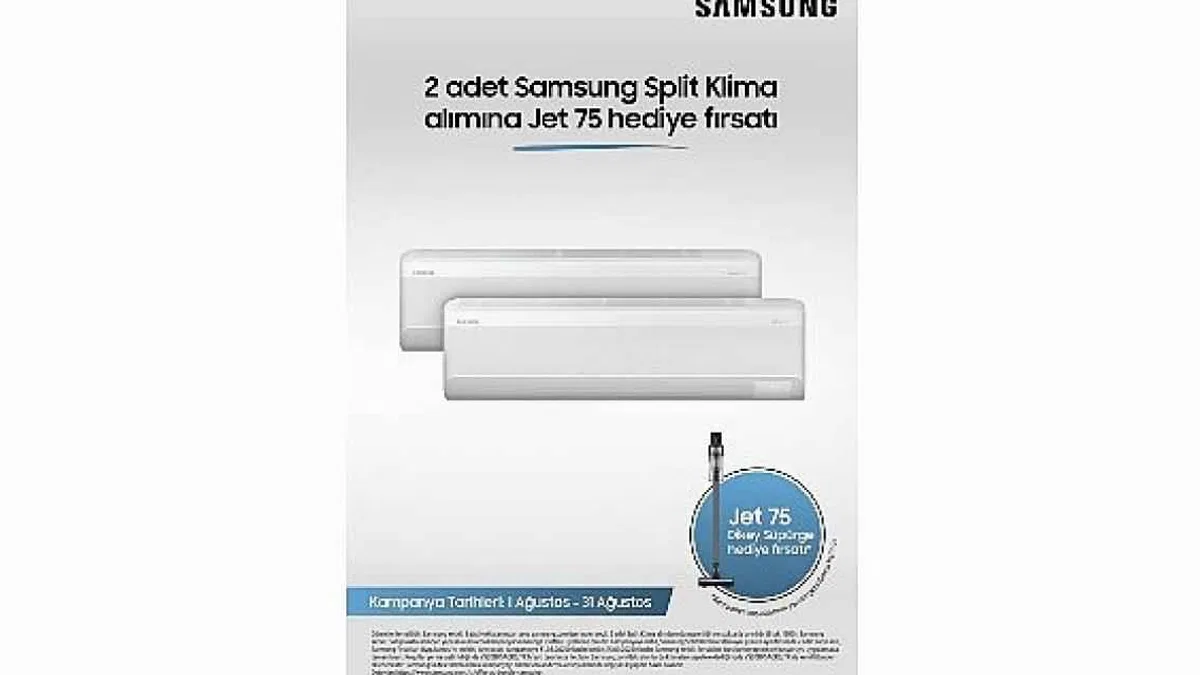 Samsung WindFree™ Split Klimalarda 2'li alımda JET 75 Dikey süpürge hediye!