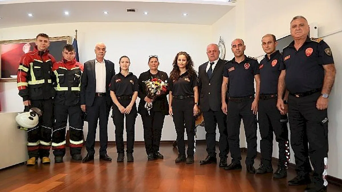 Aydın Büyükşehir Belediyesi İtfaiyecilerinden Başkan Çerçioğlu'na Ziyaret