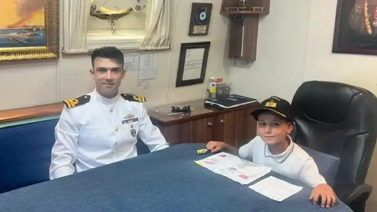 Ordu’da TCG Tuzla’ya miniklerden duygu dolu mektuplar