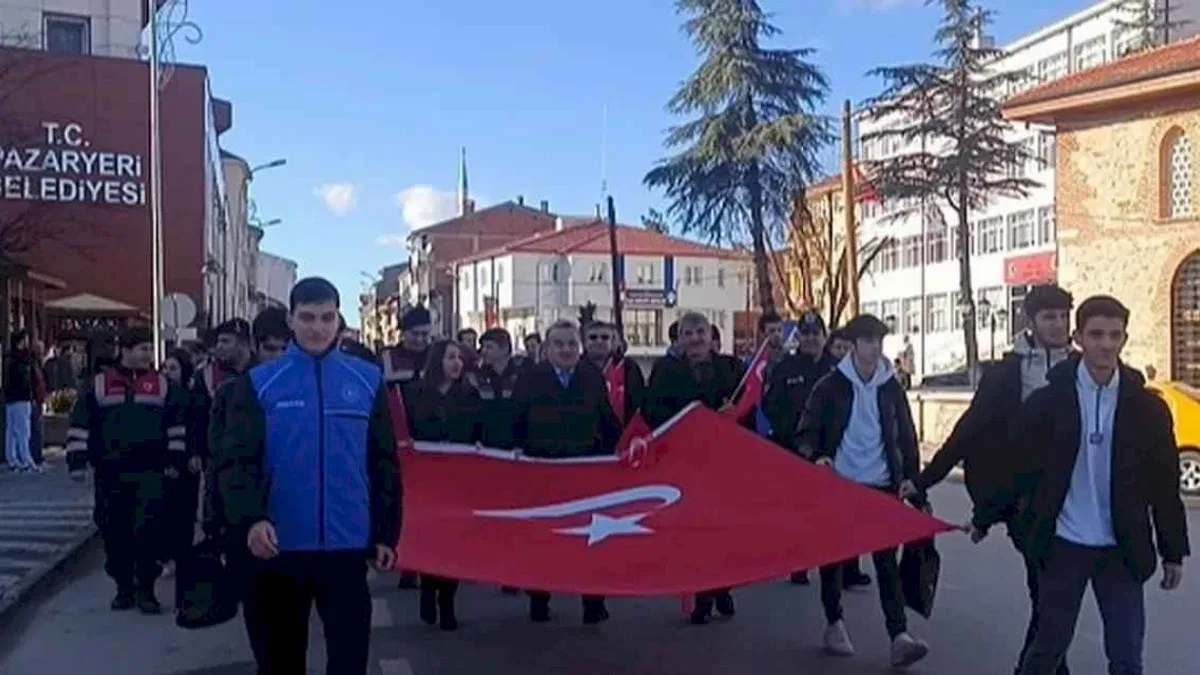 Bilecik Pazaryeri’nde Sarıkamış Şehitleri anısına yürüyüş