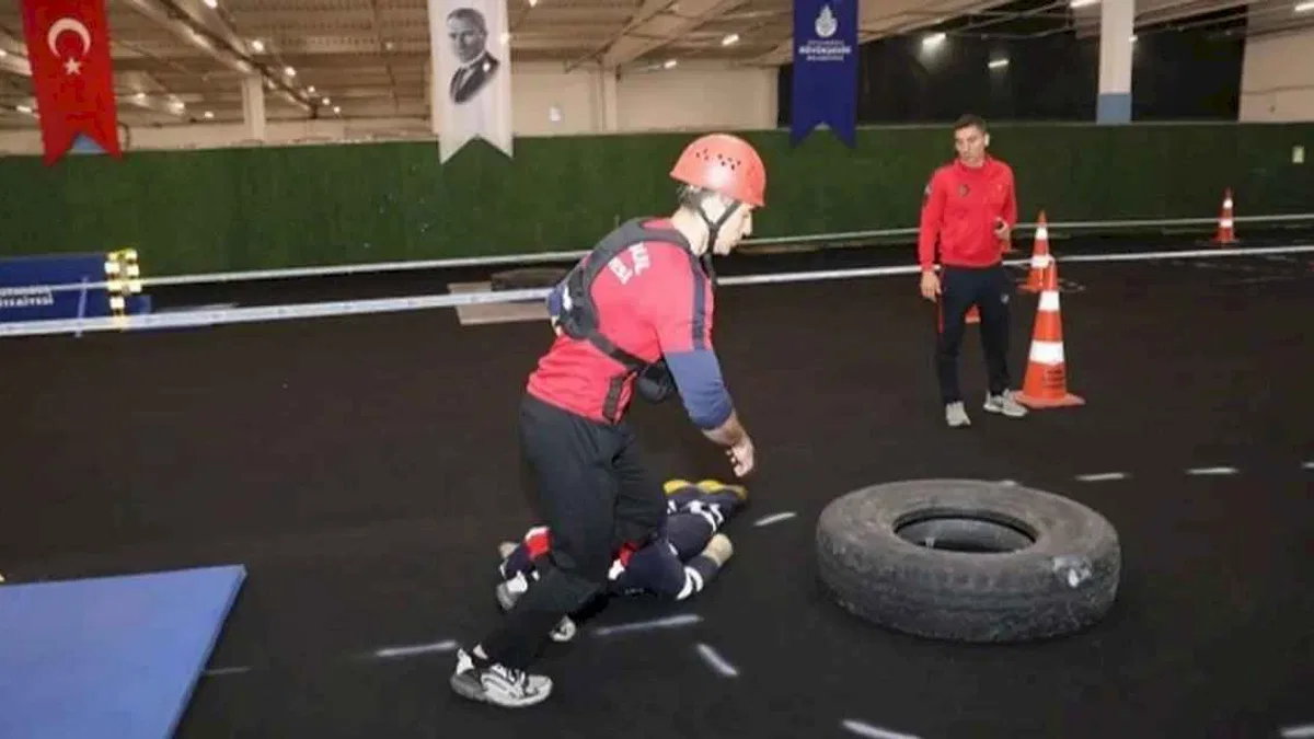 İtfaiye adayları parkura çıktı