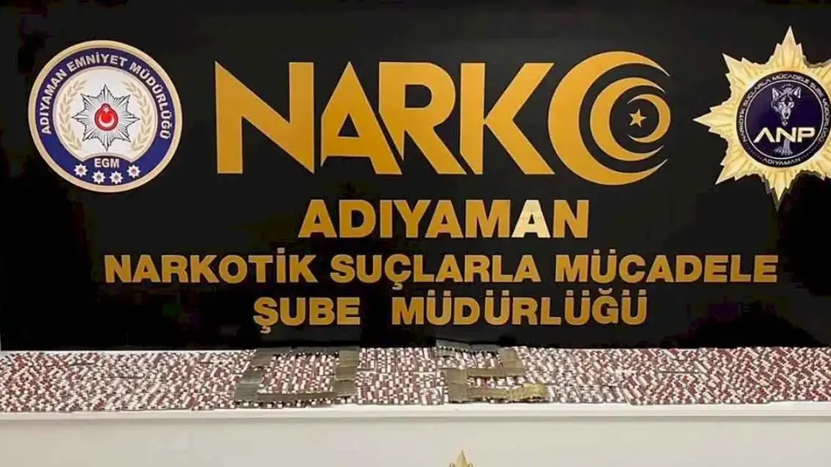 Adıyaman’da 3.332 sentetik hapla yakalanan şahıs tutuklandı