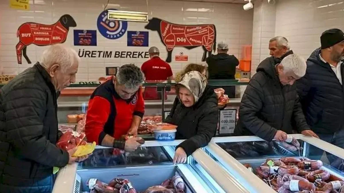 Başkent Market'te et satışı tam gaz