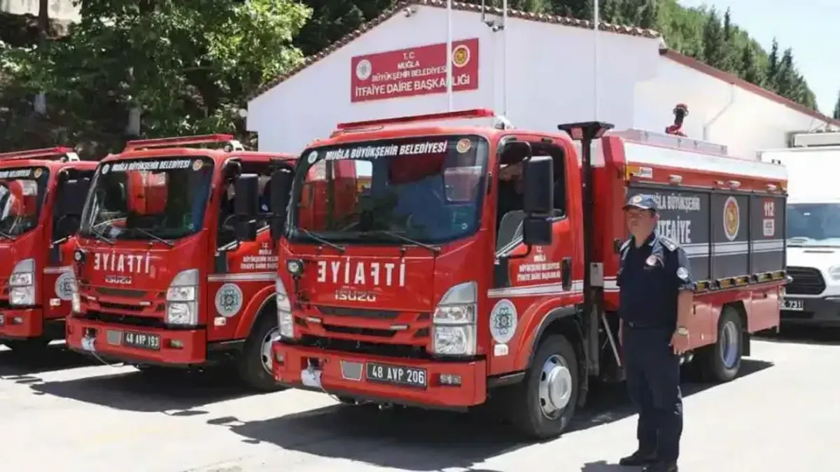 Muğla İtfaiyesi’ne 72 yeni araç