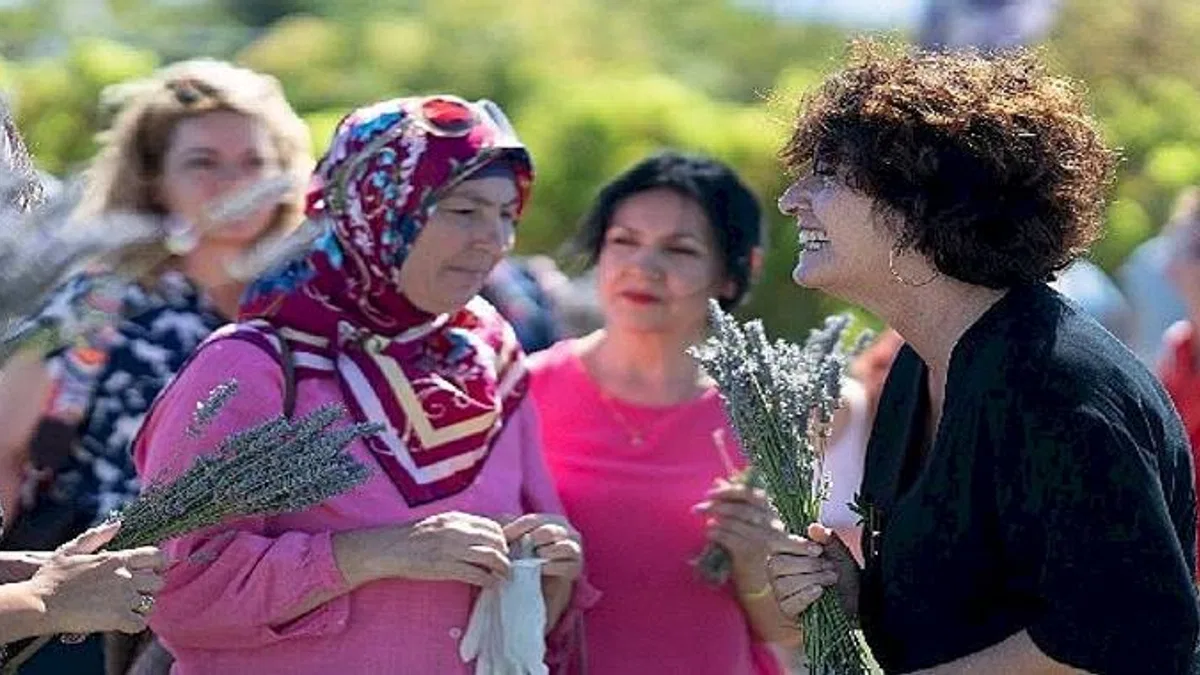 İmece usulü lavanta hasadında dayanışma örneği