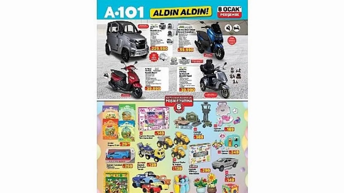 8 Ocak'ta A101'de Elektrikli Araç Dikkat Çekiyor
