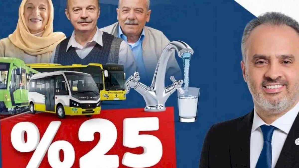 Bursa'da emeklilere, ulaşımda ve su faturalarında yüzde 25 indirim