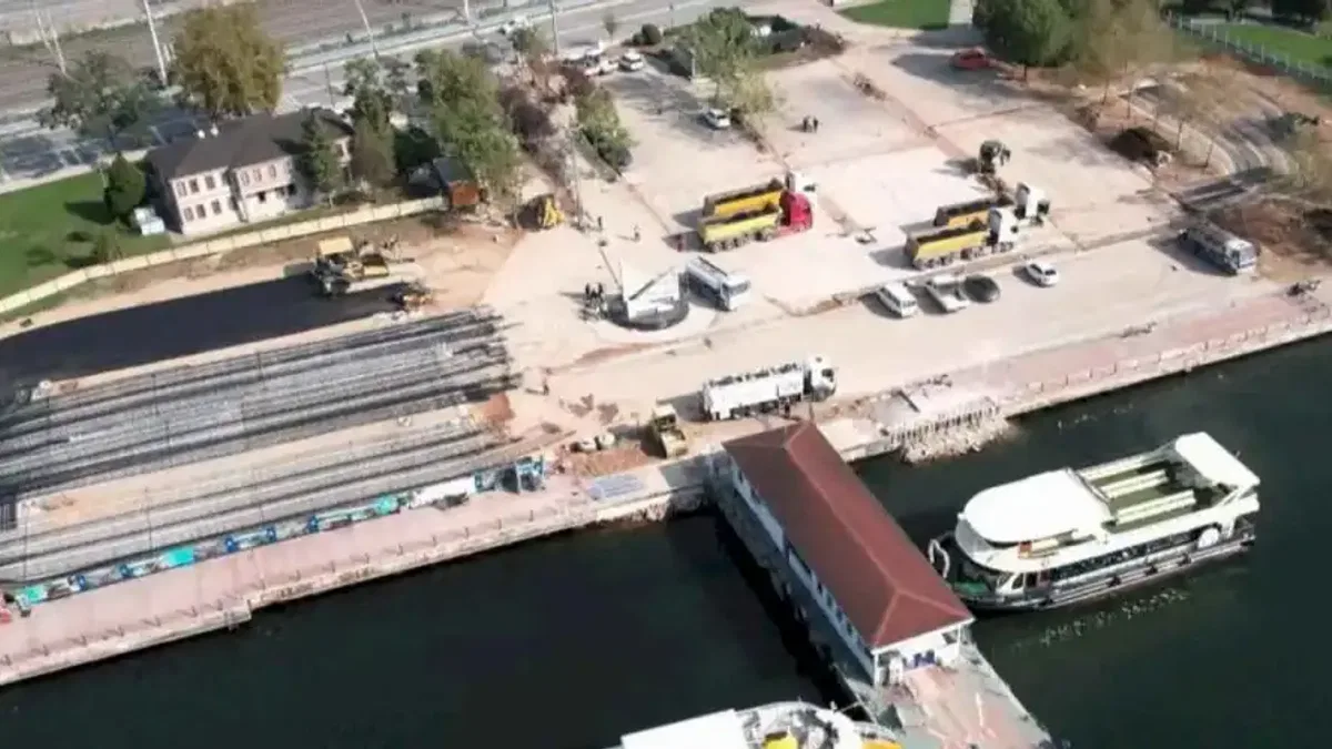 Kocaeli'de 1 Mart Vapur İskelesi Otoparkı yüzde 85 tamam