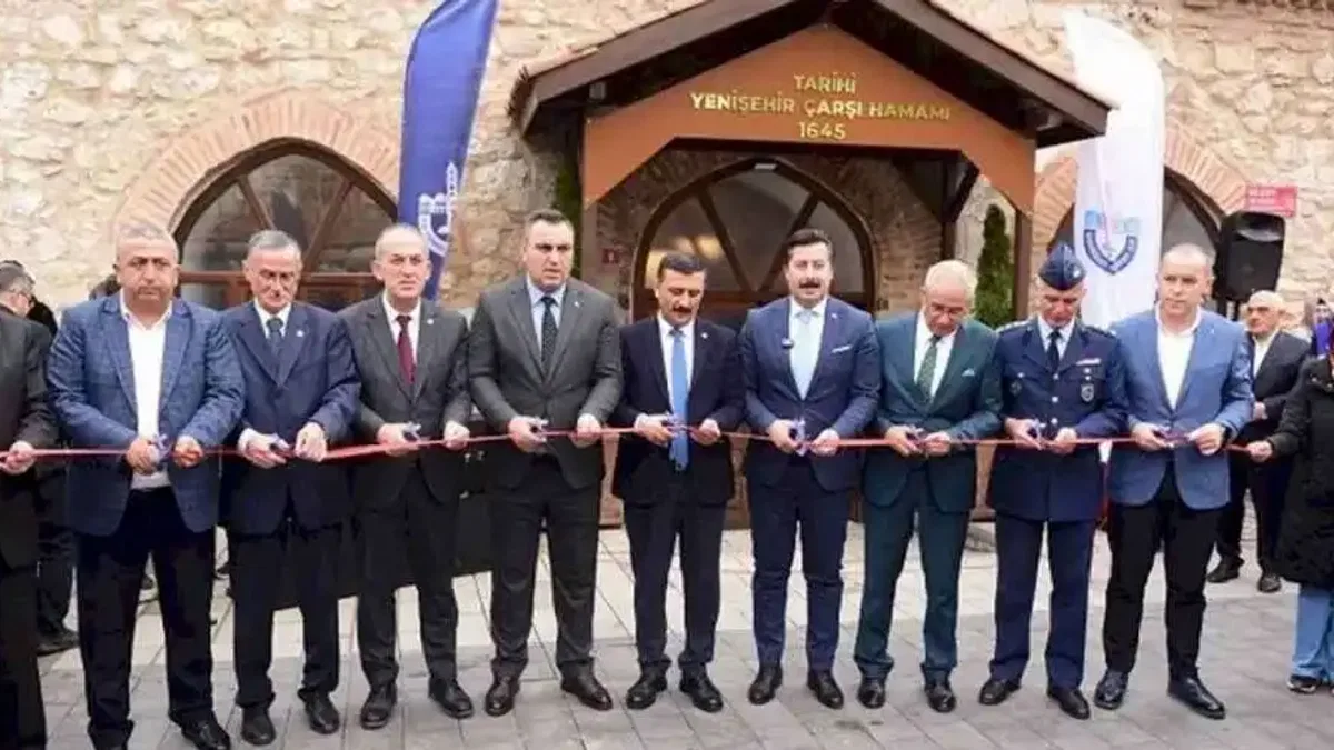 Tarihi Bursa Yenişehir Hamamı'na coşkulu açılış