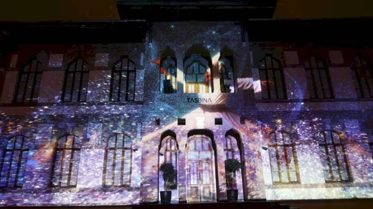 Konya’da tarihi binada video mapping gösterisi