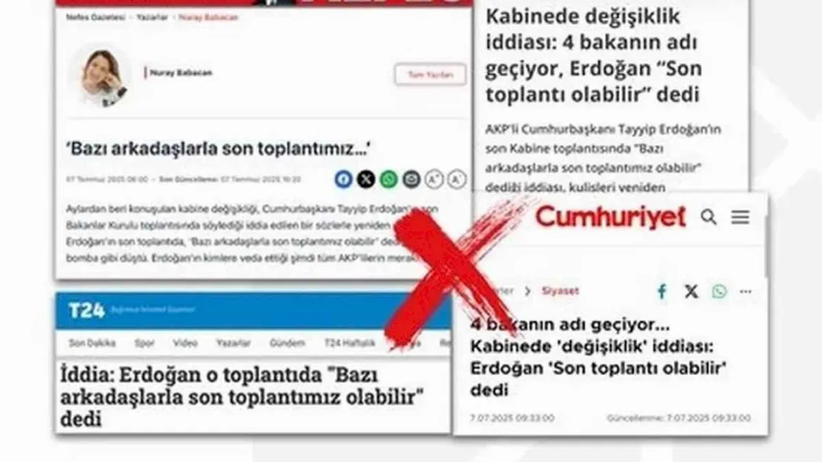 DMM'den 'Erdoğan’ın Kabine açıklaması' iddiasına yalanlama