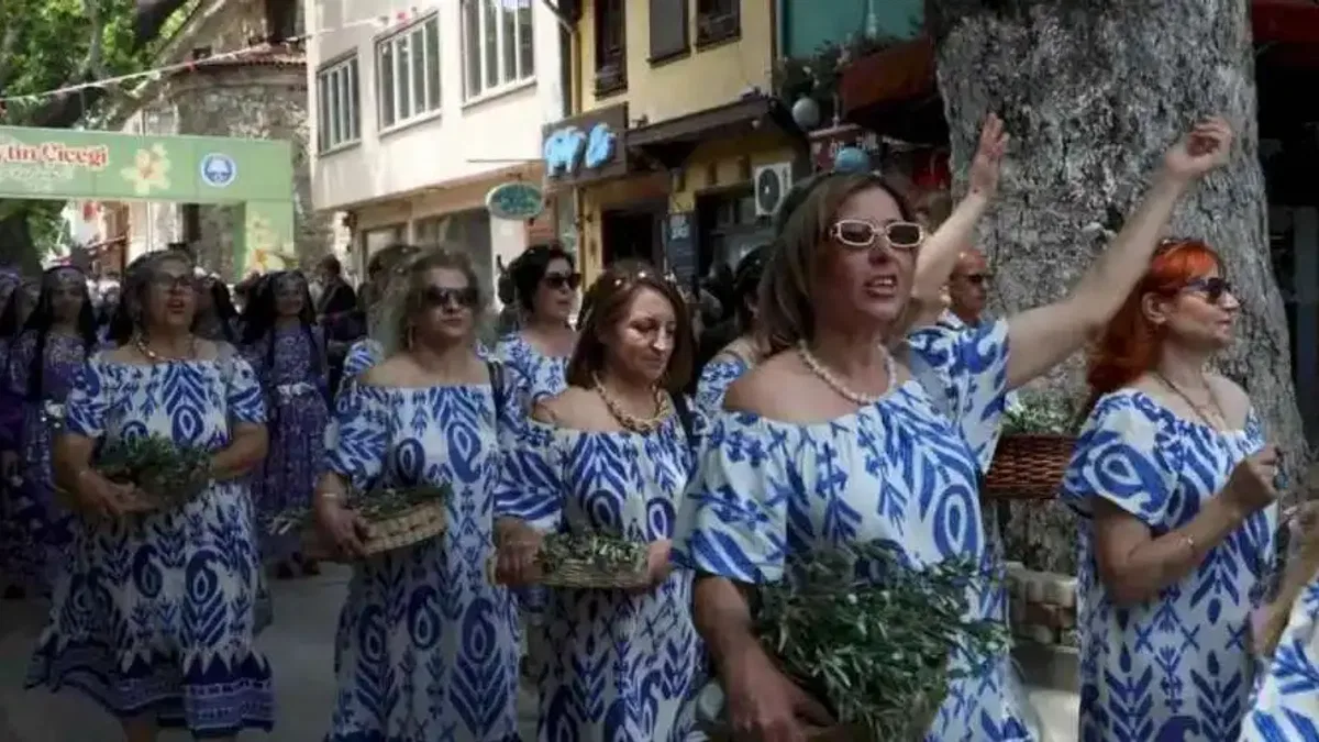 Bursa Mudanya'da zeytinin bereketi Tirilye sokaklarına taştı