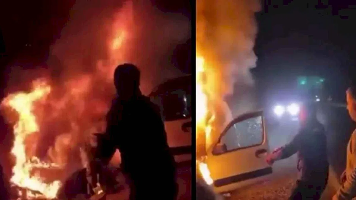 Yanan araçtan aileyi kurtaran cezaevi personeline Bakan Tunç’tan tebrik