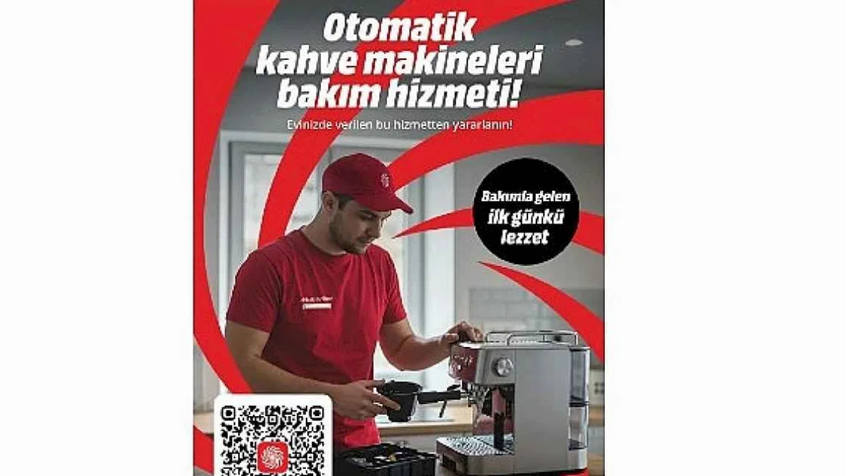 MediaMarkt Türkiye'den evde otomatik kahve makinesi bakım hizmeti!
