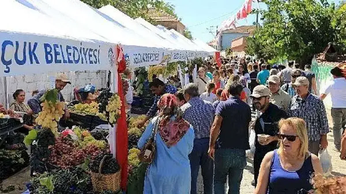 Efes Selçuk Gökçealan'da Üzüm Şenliği Var
