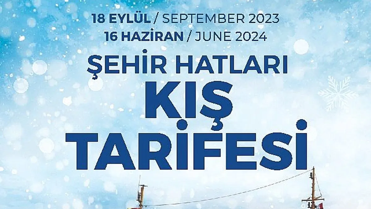 Şehir Hatları'nda Kış Tarifesi 18 Eylül'de Başlıyor