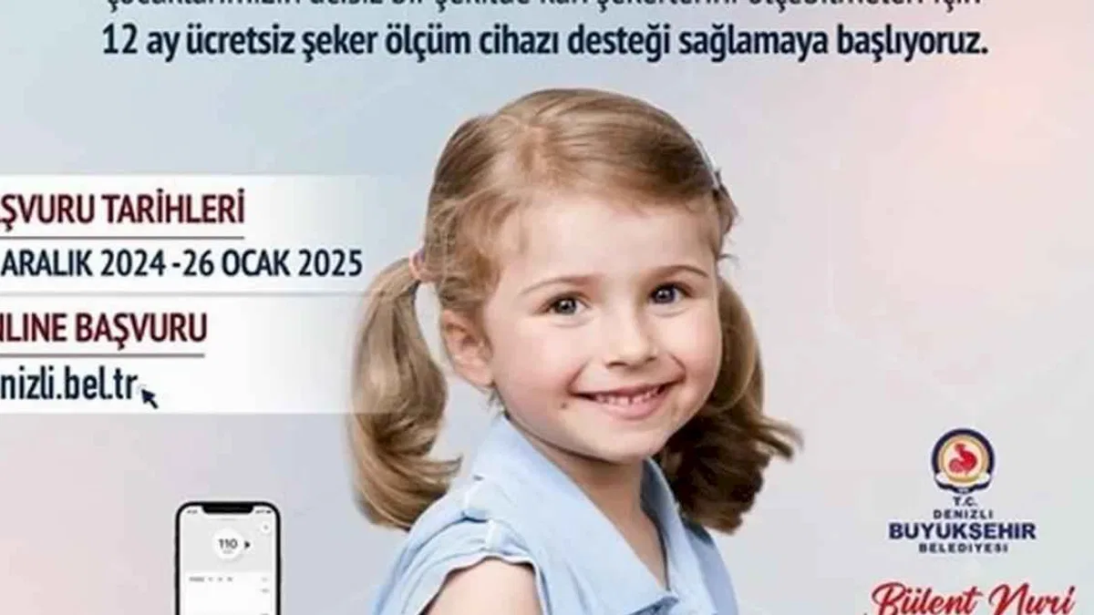 Denizli Büyükşehir'den diyabetli çocuklara cihaz desteği