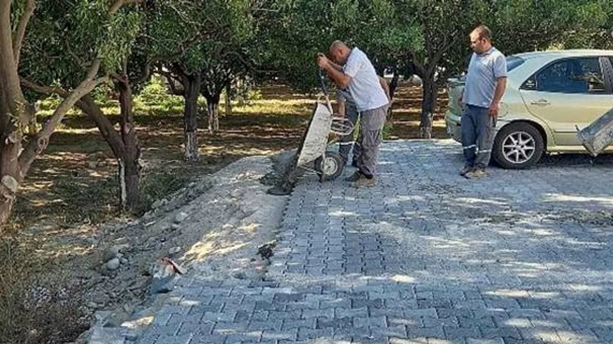 Kemer'de altyapı çalışmaları sürüyor