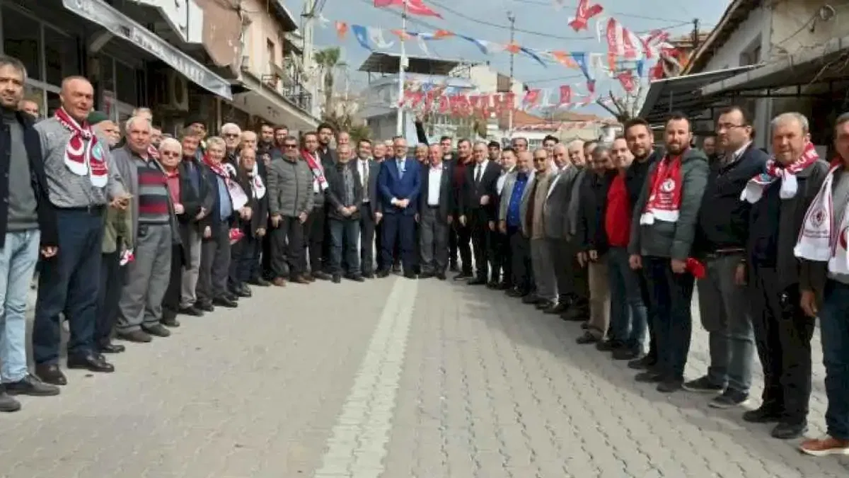 Başkan Ergün'e Saruhanlı'da coşkulu karşılama