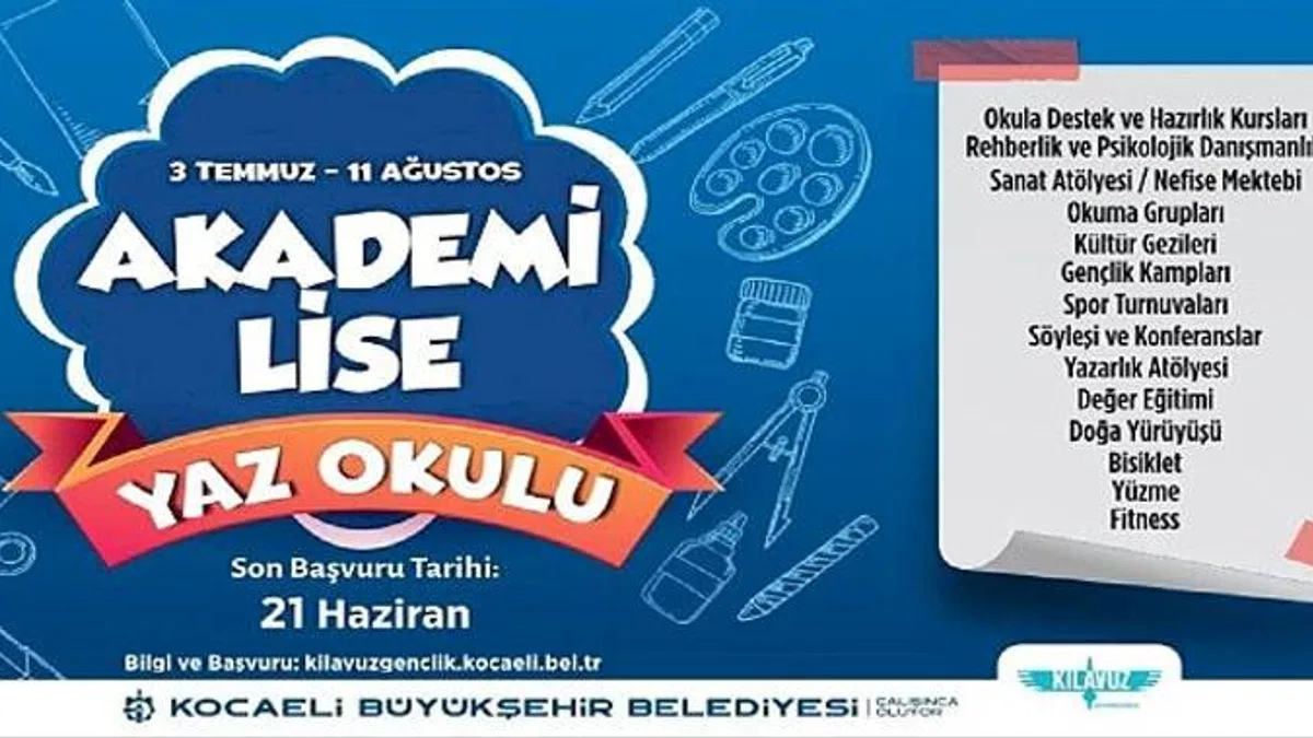 Bilgievleri ve Akademi Lise'de yazın okula gitmek daha da eğlenceli