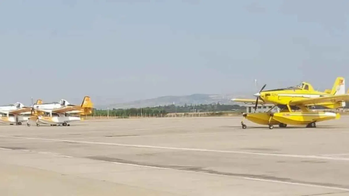 Bursa Yenişehir Havalimanı’nda yangın seferberliği