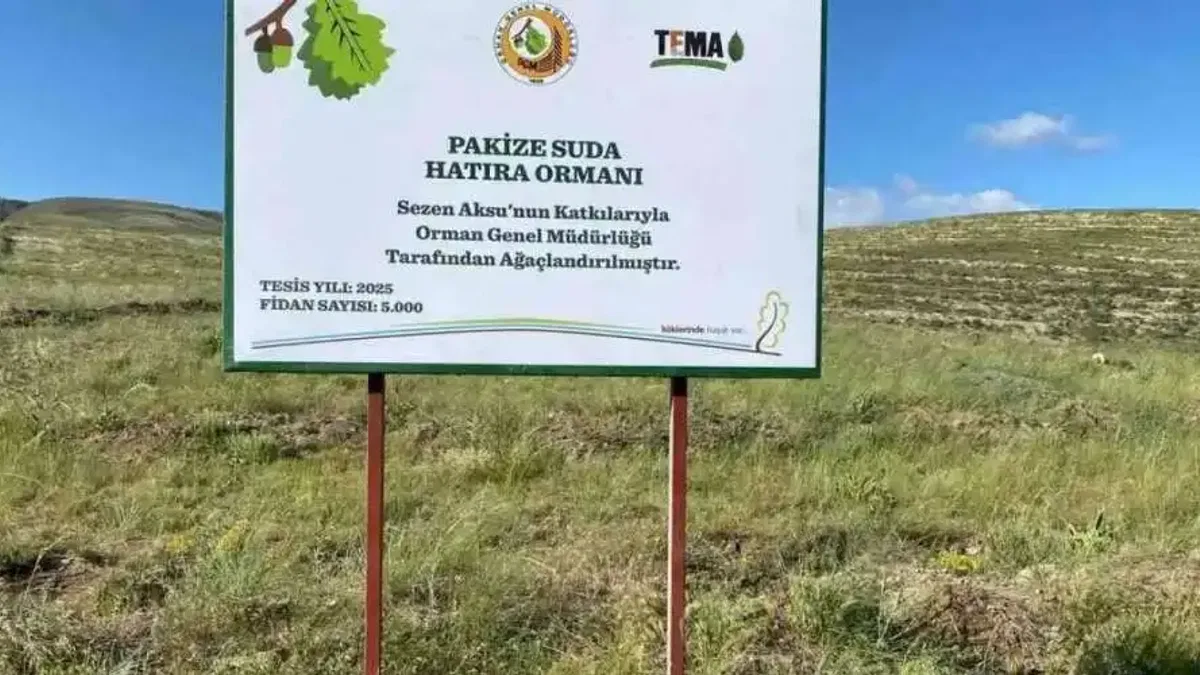 TEMA gönüllüsü Sezen Aksu, Pakize Suda adını hatıra ormanı ile yaşatacak