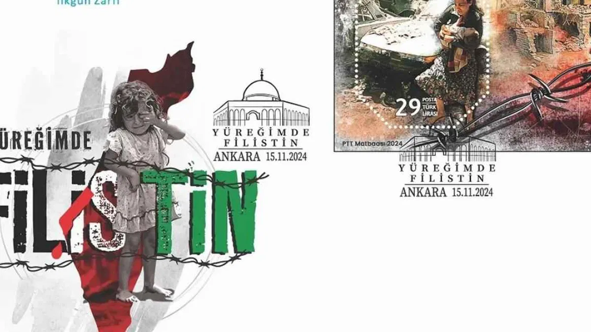 PTT'den 'Yüreğimde Filistin' pulu tedavülde