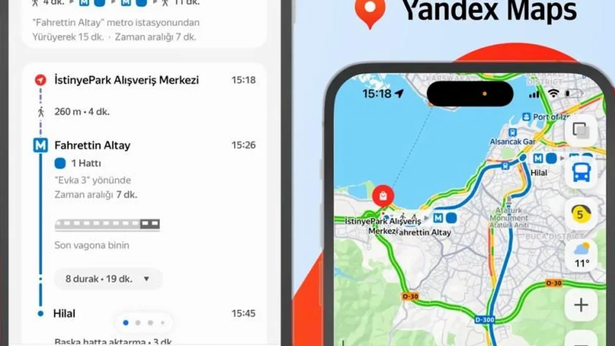 Yandex Maps, en uygun metro vagonu öneriyor