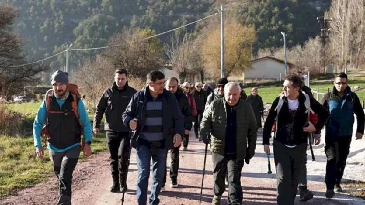 Kütahya’da Gelinkayası mevkiinde doğa yürüyüşü