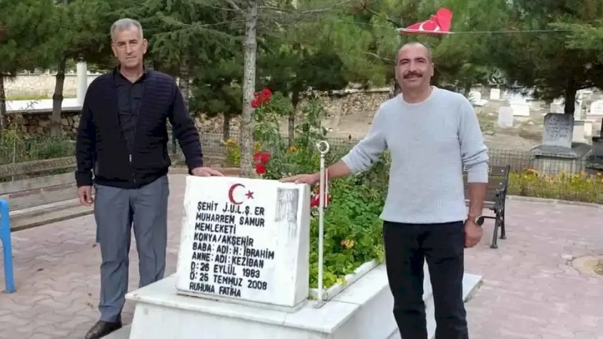 Konya Akşehir’de şehit mezarlıkları onarılıyor