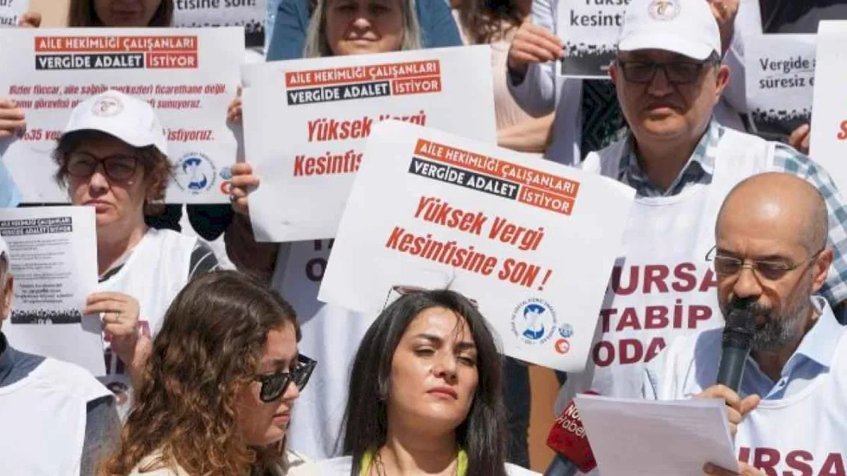 Bursa’da sağlık çalışanları vergide adalet istiyor