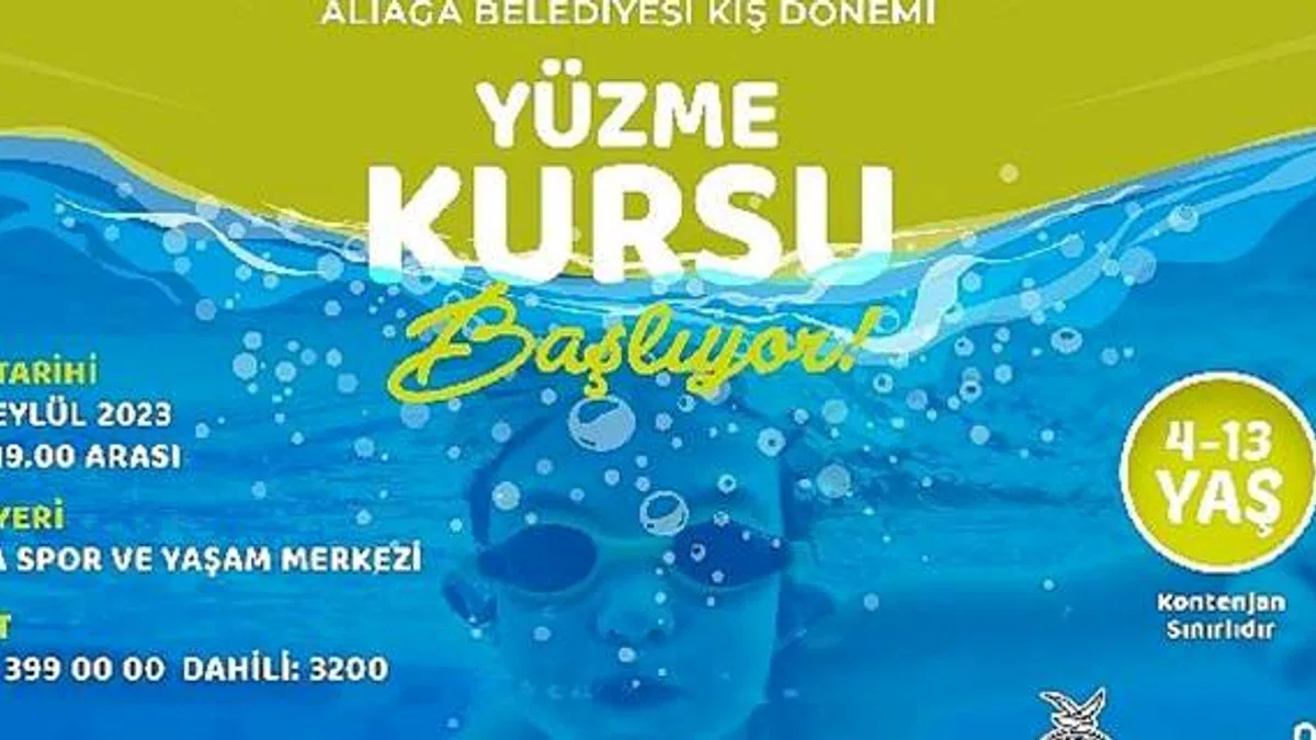 Aliağa Spor ve Yaşam Merkezi'nde Yüzme Kursları Başlıyor