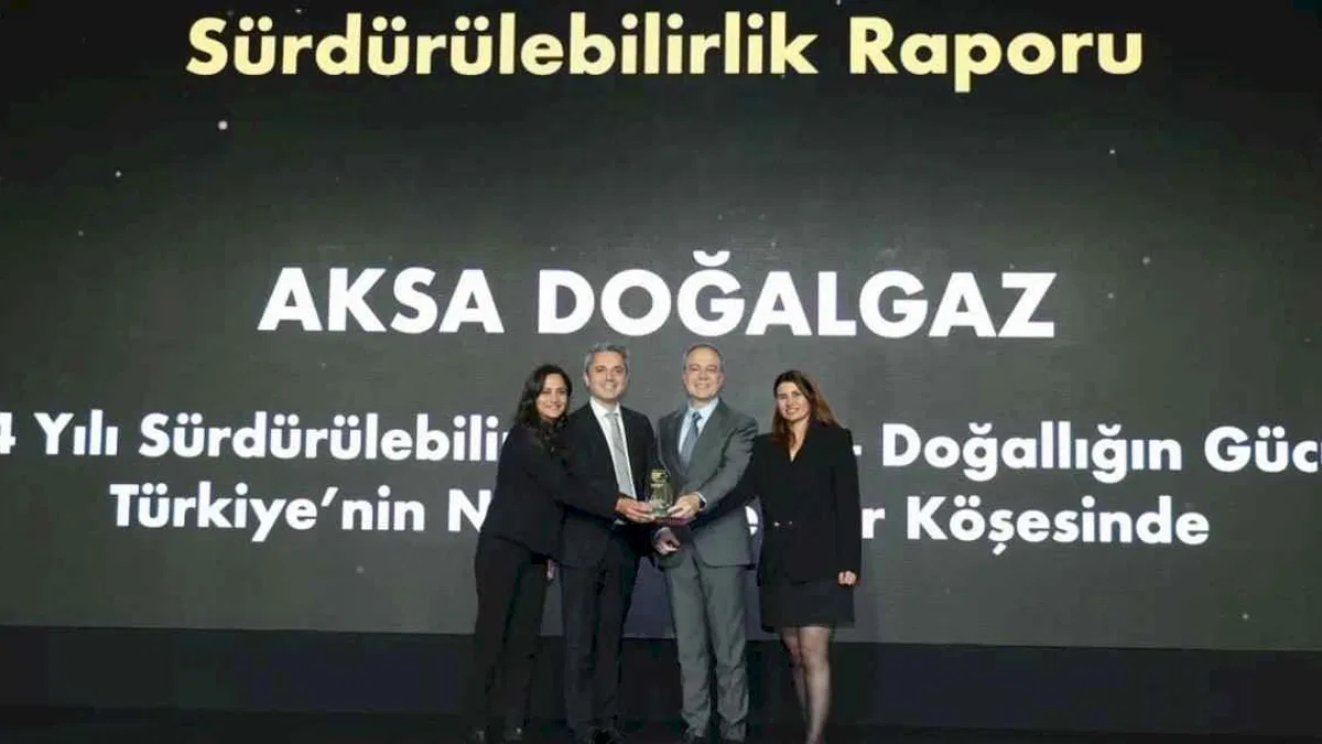 Aksa Doğalgaz’ın Sürdürülebilirlik Raporu’na Ödül