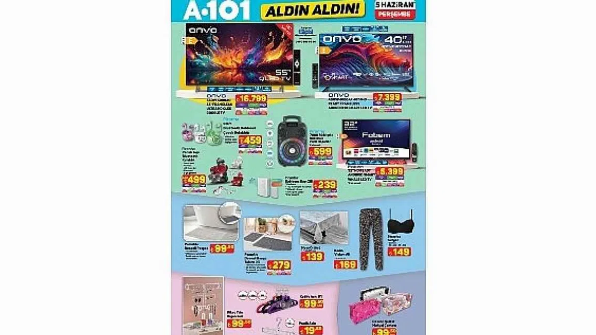 5 Haziran'da A101'de Motosikletten Ev Aletlerine Öne Çıkan Ürünler