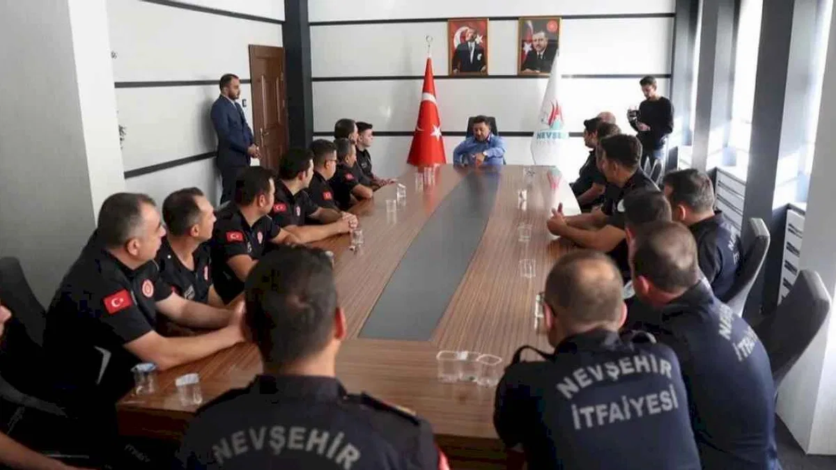 Nevşehir itfaiyesinden Başkan Arı'ya ziyaret