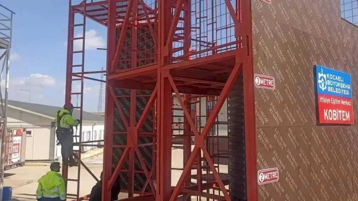 Kocaeli Büyükşehir personeline 'yüksekte çalışma' eğitimi