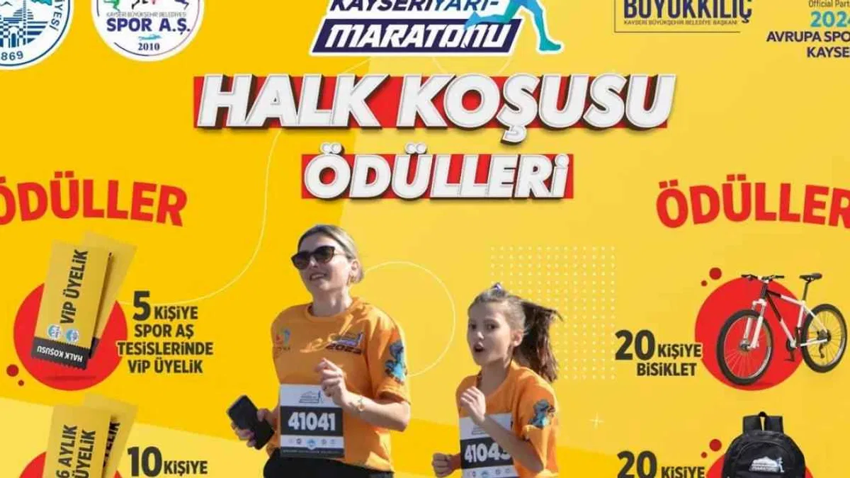 Büyükşehir’in 4. Uluslararası Yarı Maratonu’ndaki halk koşusunda hediye yağmuru