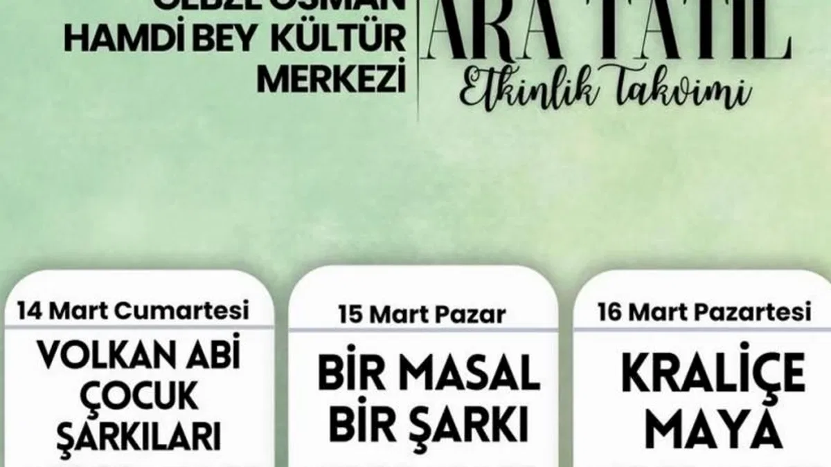 Ara tatil keyfi Gebze’de yaşanacak