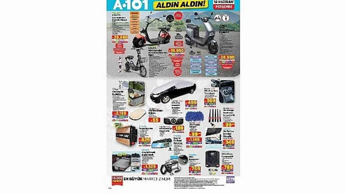 12 Haziran'da A101'de Moped Ürünleri Satışta