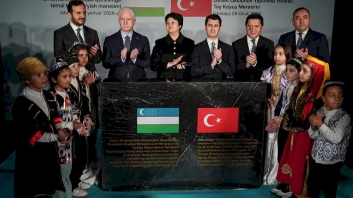 Türkiye’deki Özbekistan Devlet Okulu’nun yapımına yönelik 'Taş Koyuş' merasimi düzenlendi