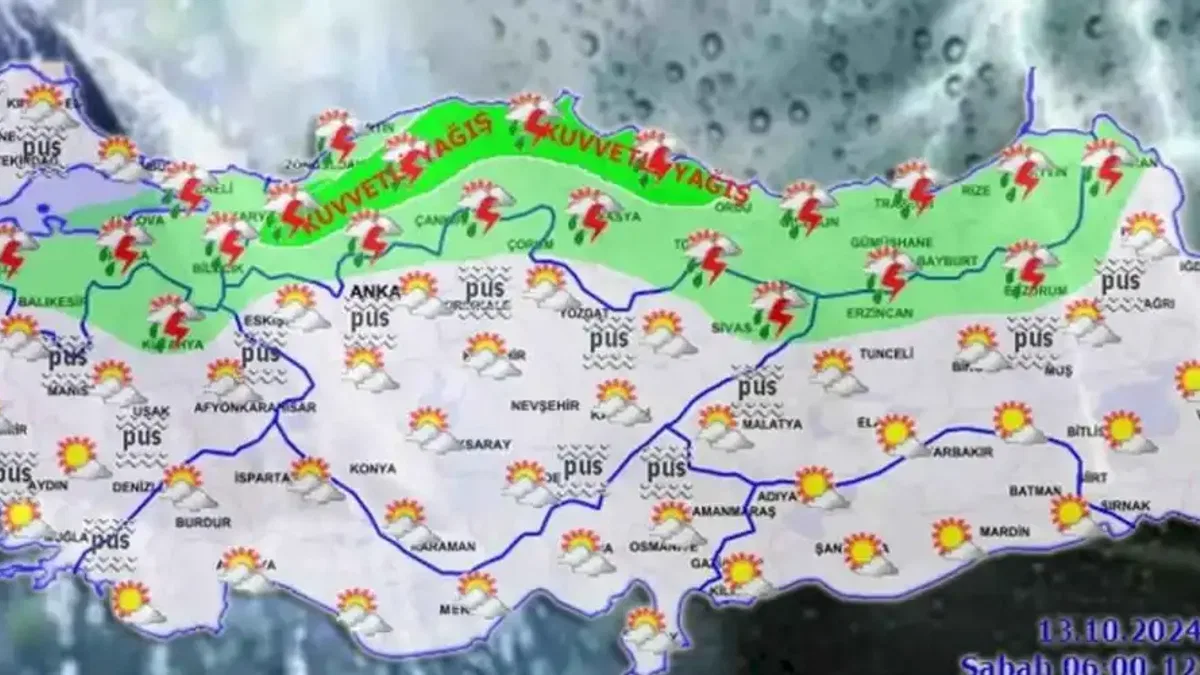 Kuzeyde 'kuvvetli yağış' bekleniyor